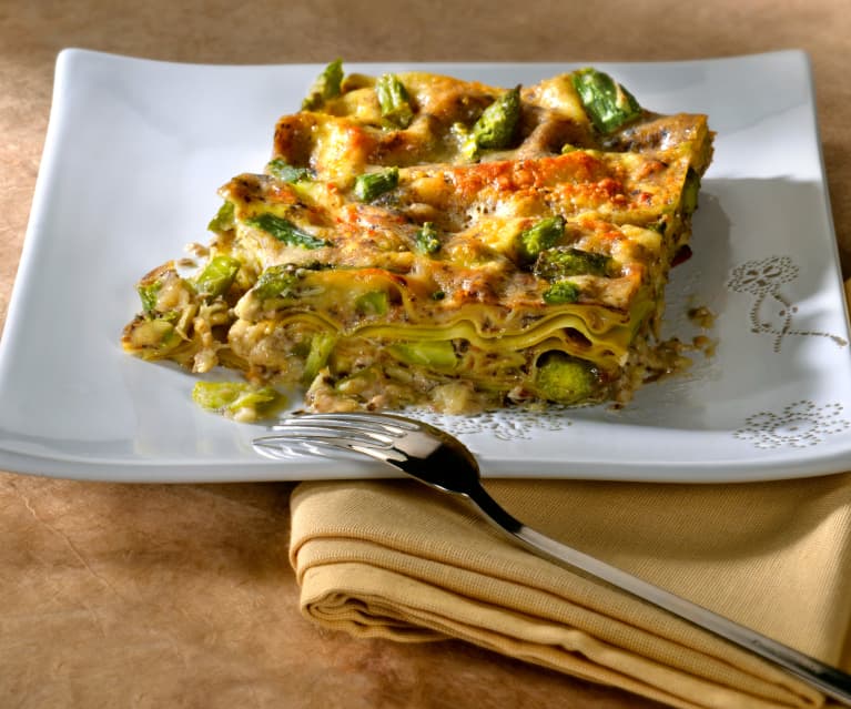 Lasagne asparagi e funghi