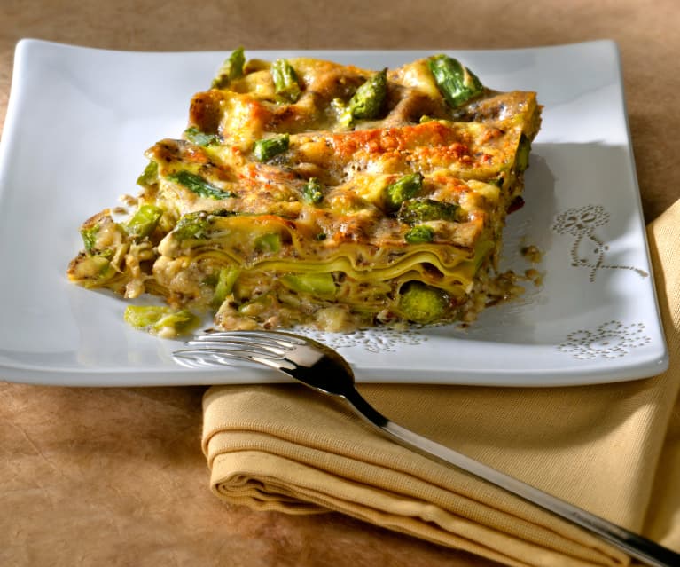 Lasagne asparagi e funghi