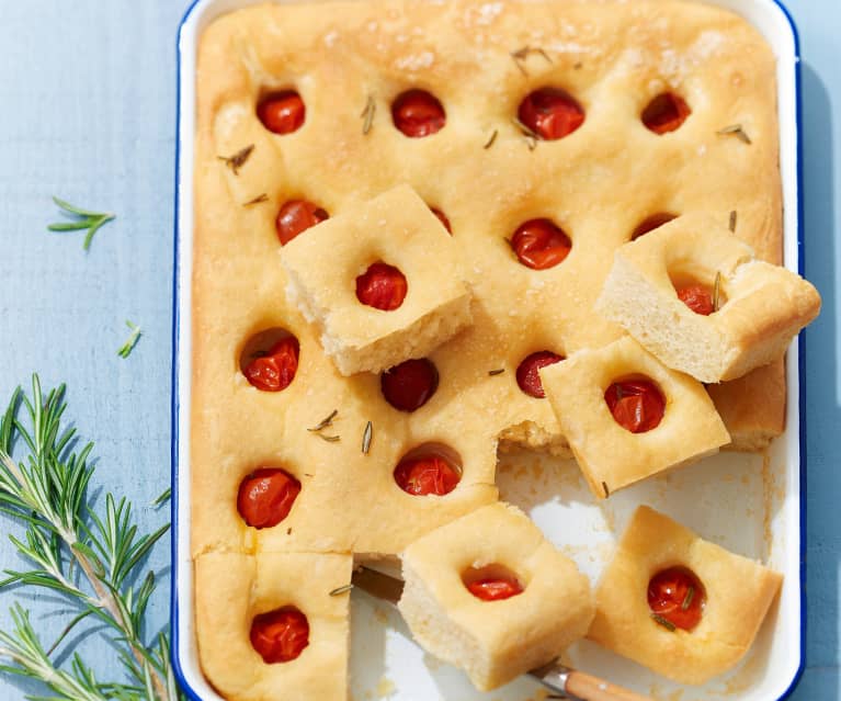 Focaccia aux tomates et à l'origan