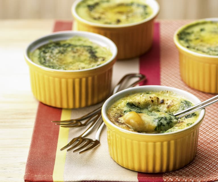 Soufflé di spinaci e uova