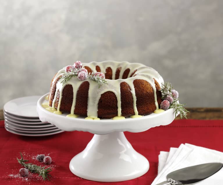 Orange, Ginger, Walnut and Cranberries Bundt Cake