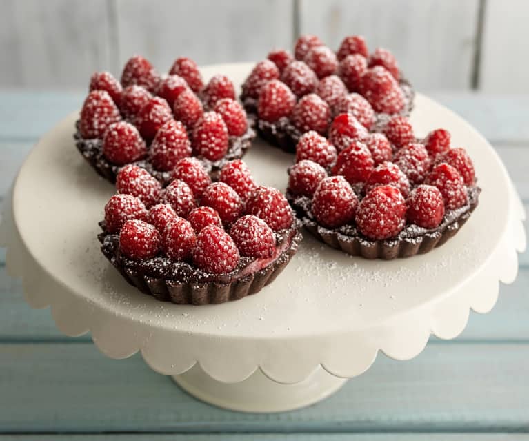 Chocolate and Raspberry Tarts