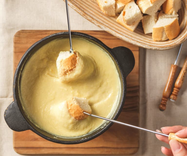 Veganské sýrové fondue