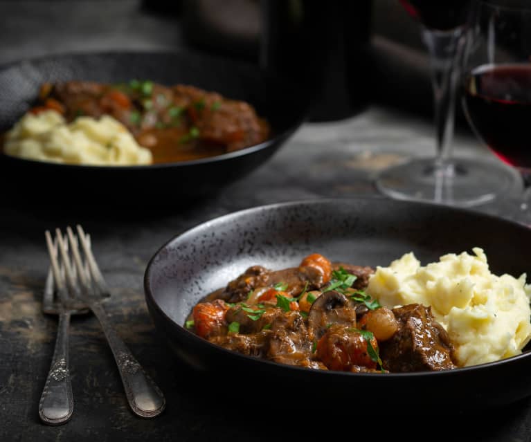 Beef cheek Bourguignon