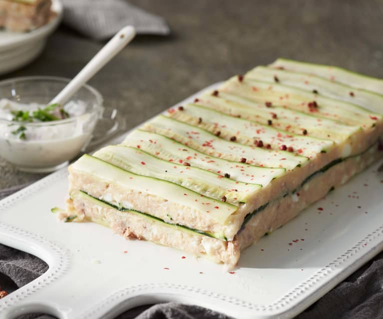 Pastel de calabacín y bonito