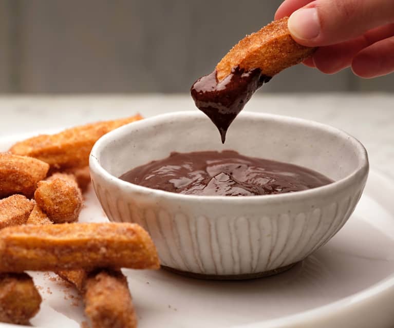 Churros with Chocolate Coconut Ganache