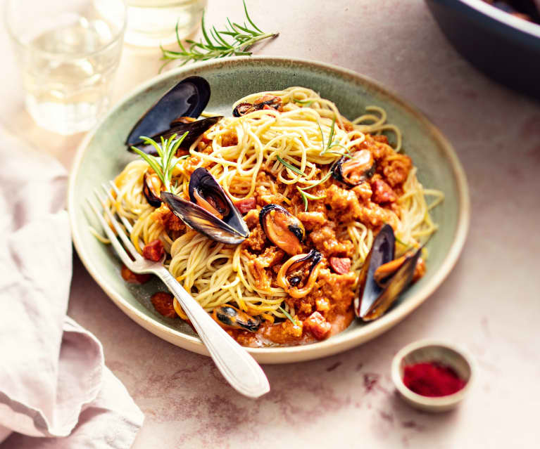 Recette Moules aux spaghetti - La cuisine familiale : Un plat, Une recette