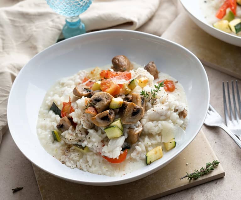 Risotto con verdure e sogliola