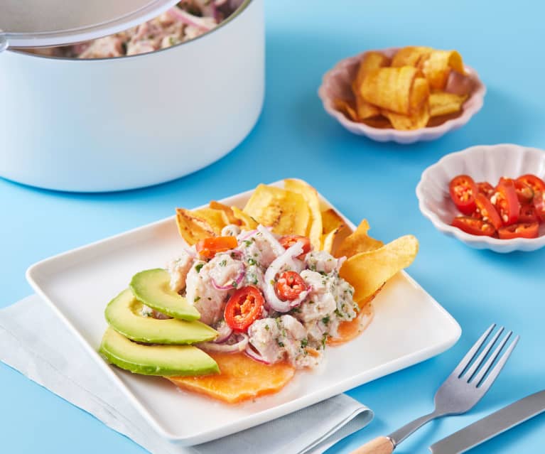 Ceviche péruvien au leche de tigre