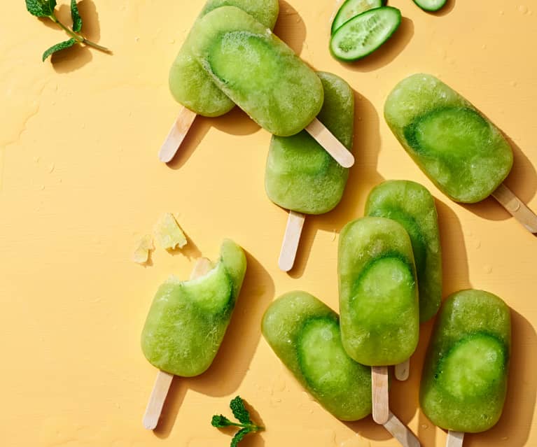 Gin and cucumber icy poles