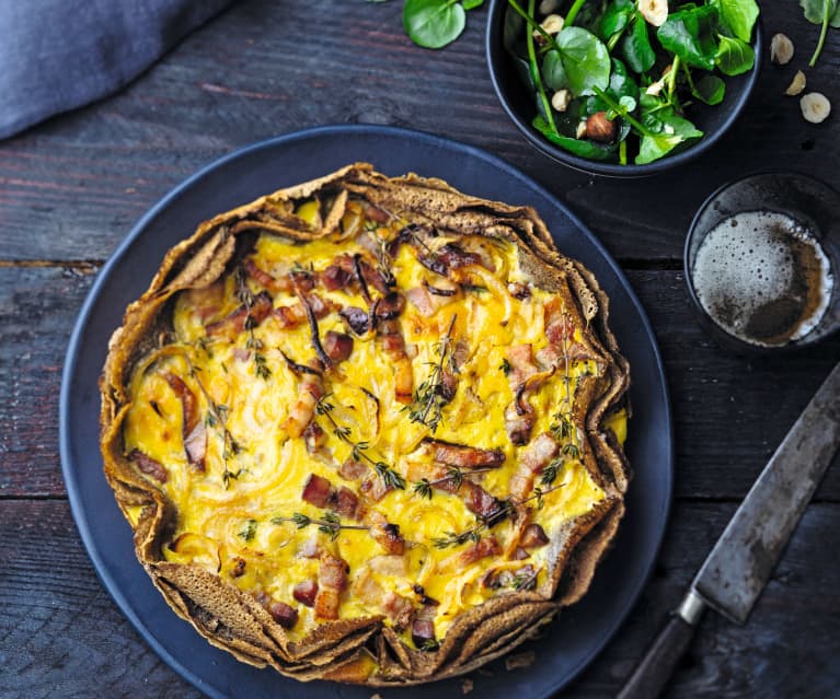 Gâteau de galettes aux lardons