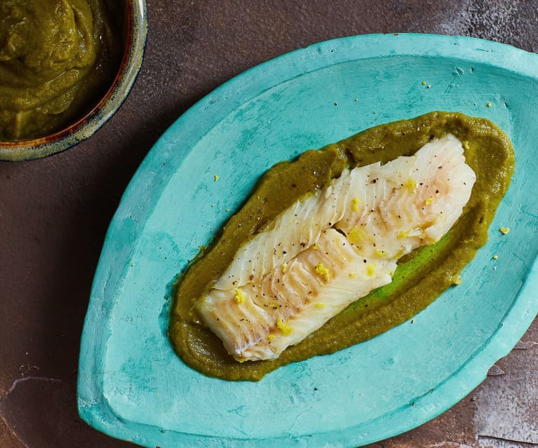 Merluzzo allo zenzero con crema di broccoli sottovuoto