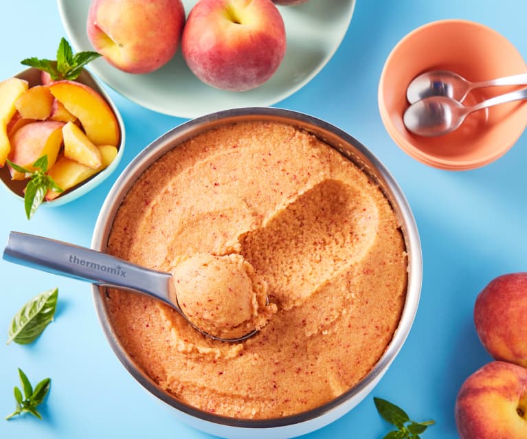 Basil Peach Sorbet