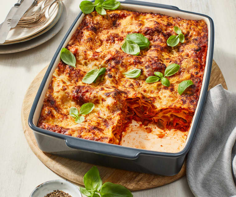 Lasagne mit Auberginen-Bolognese