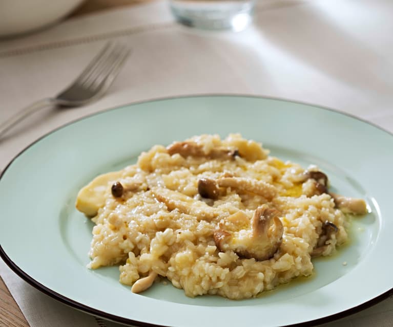 Risotto con hongos a la cerveza