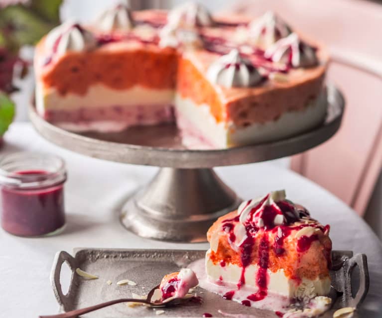 Vacherin glacé en coupe