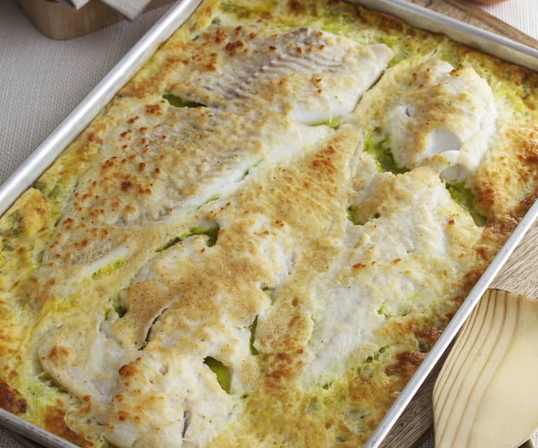 Bacalao fresco con crema de huevo