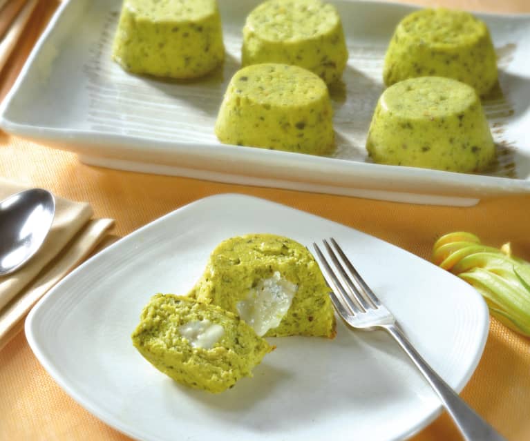 Tortino di zucchine con cuore filante di Gorgonzola