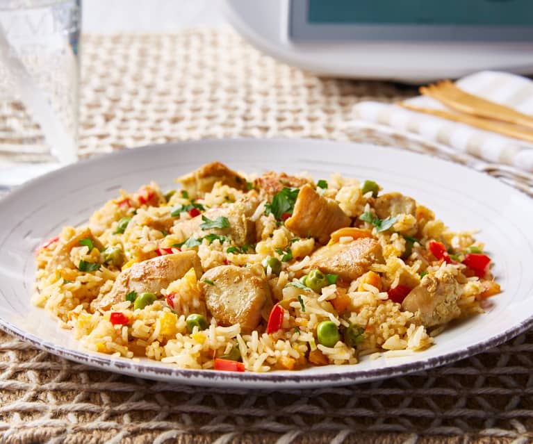 Riz jaune au poulet - Cookidoo® – the official Thermomix® recipe platform