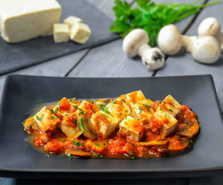 Spezzatino di tofu e funghi (vegan)