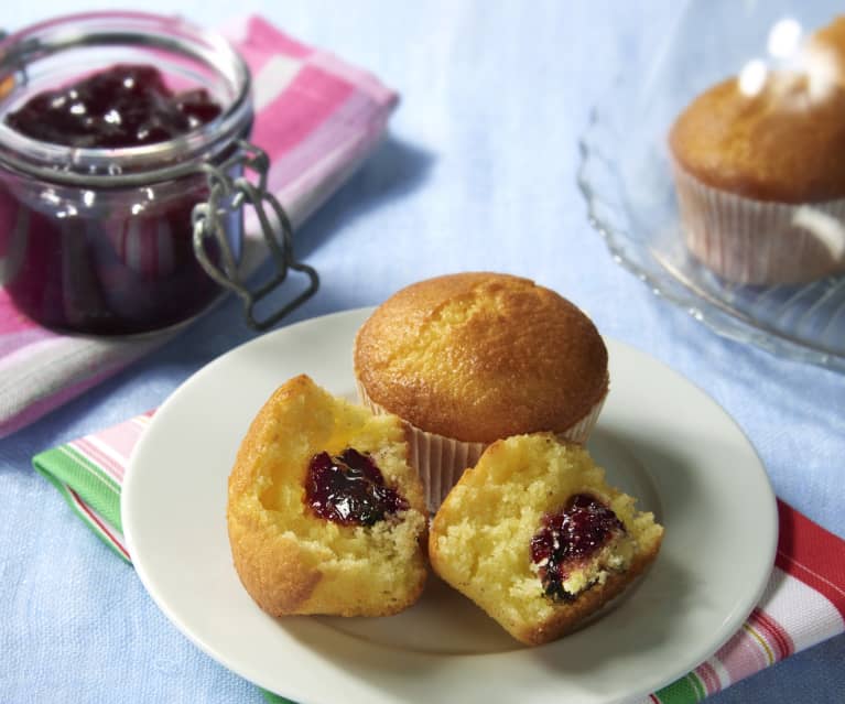 Tortini con farina di riso e cuore di marmellata (senza glutine)