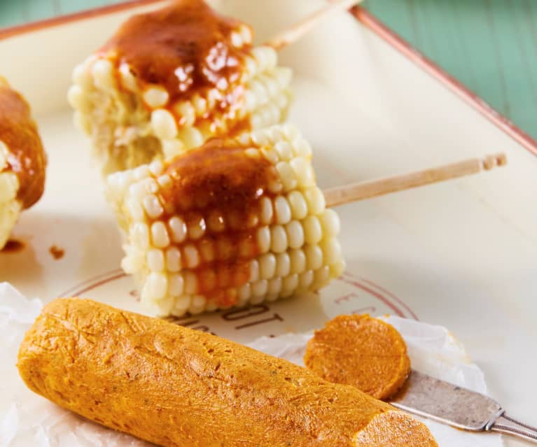 Elotes con mantequilla picante