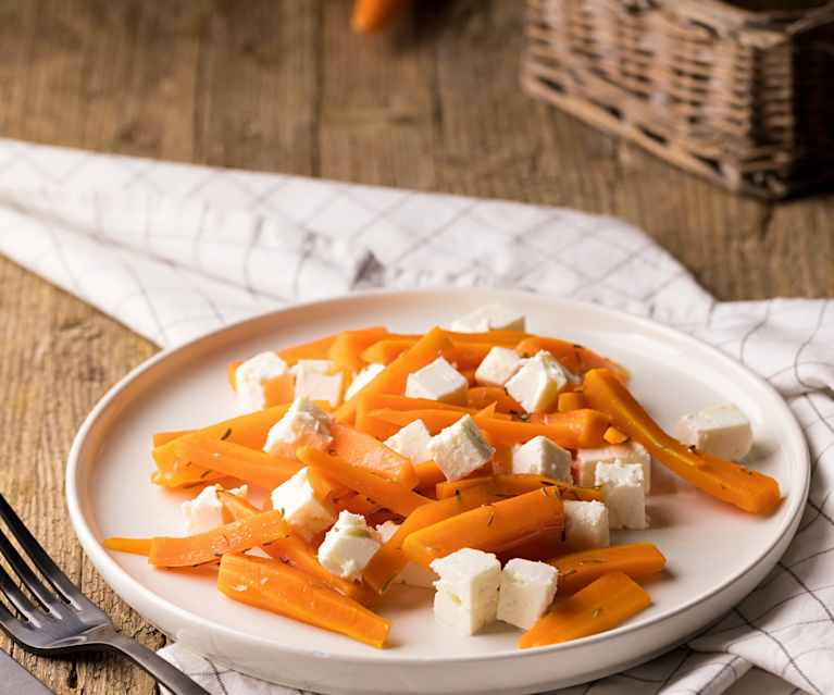 Carote sottovuoto timo e feta Carote sottovuoto timo e feta