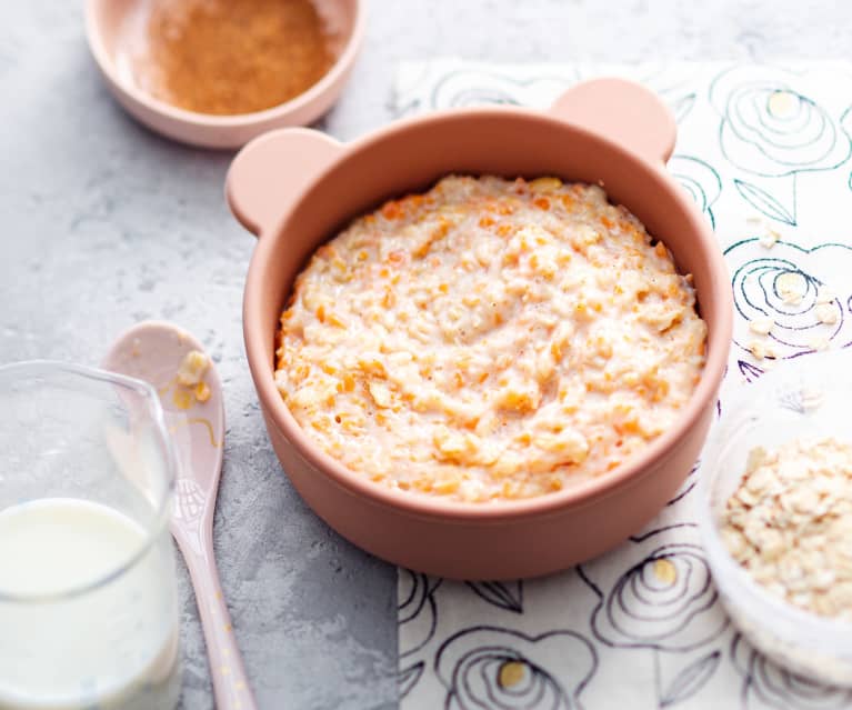 Babyfreundlicher Karottenkuchen-Zimt-Brei