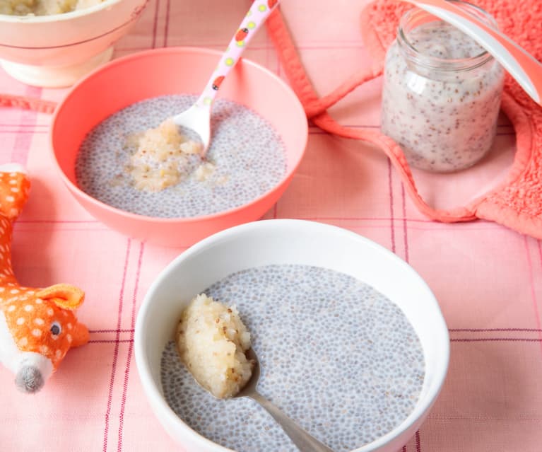 Pudding de chia, compote poire-cardamome