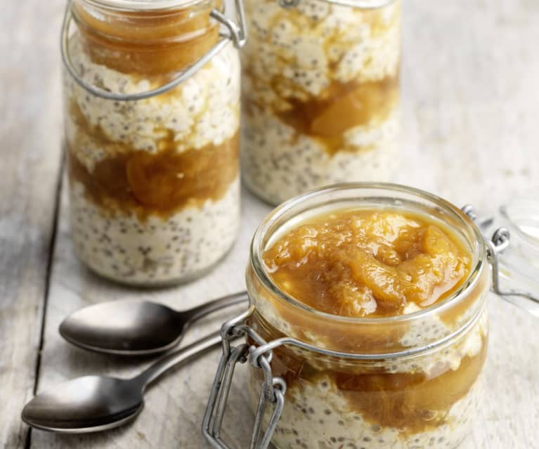 Overnight Oats with a Peach Compote - Cookidoo® – the official