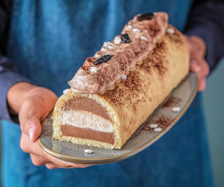 Bûche chocolat fève tonka et vanille - Surprises et Gourmandises