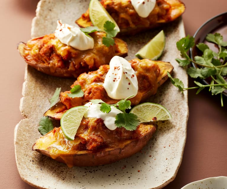 Gefüllte Hackfleisch-Süßkartoffeln