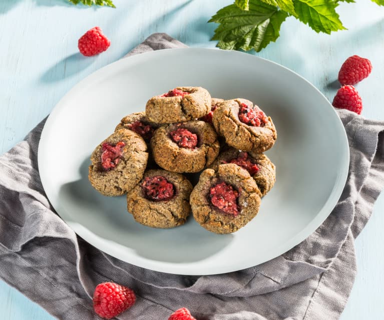 Biscotti ai semi di papavero e lamponi