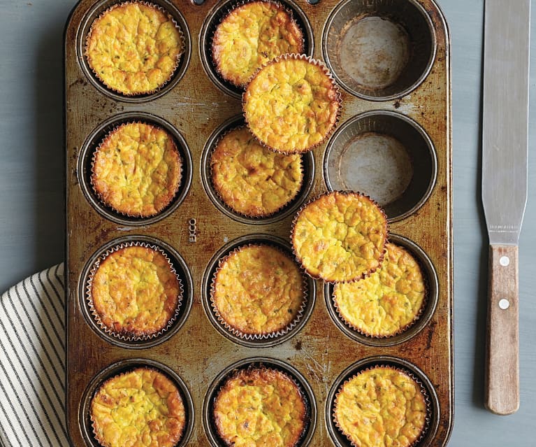 Muffins de zucchini y queso