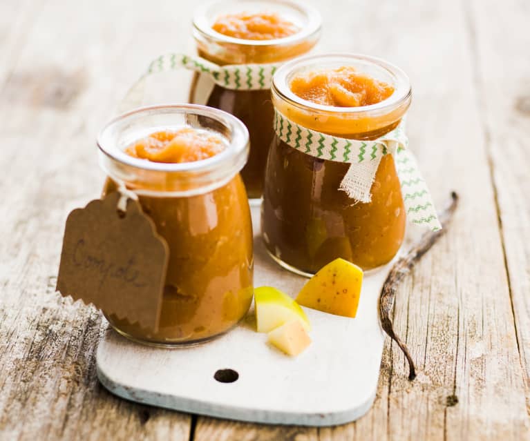 Compote de pommes à la vanille