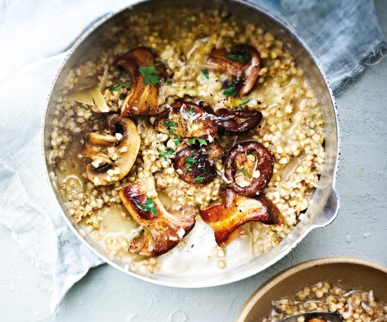 Risotto de sarrasin aux champignons