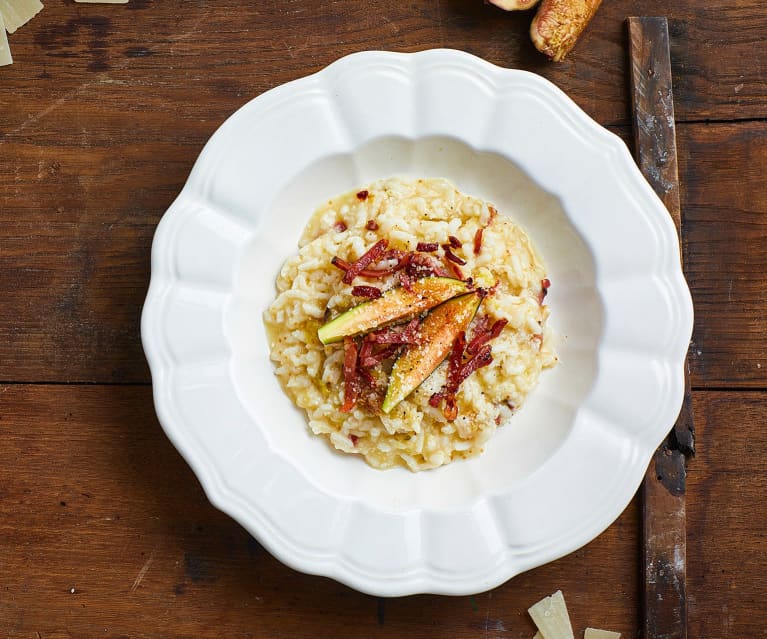 Risotto con fichi e speck