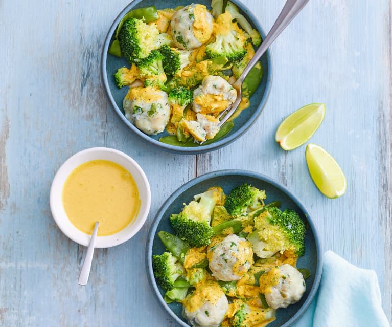 Poulet au lait de coco, nouilles sautées aux légumes - Cookidoo