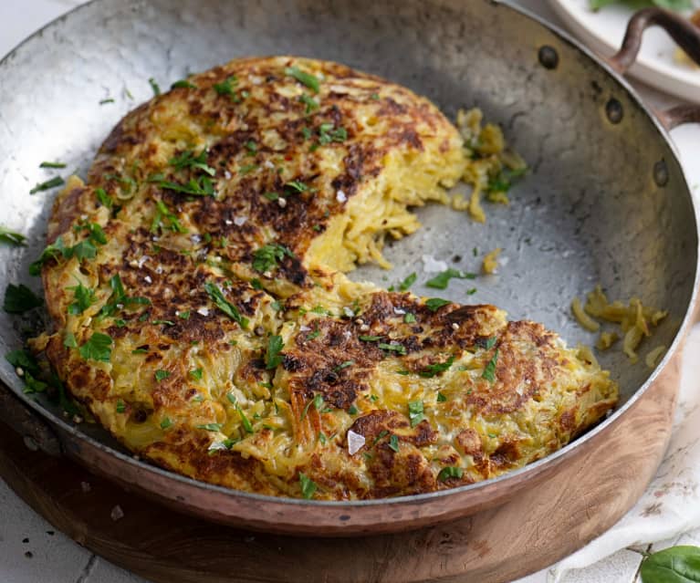 Tortilla de pommes de terre en spaghetti Tortilla de pommes de terre en spaghetti