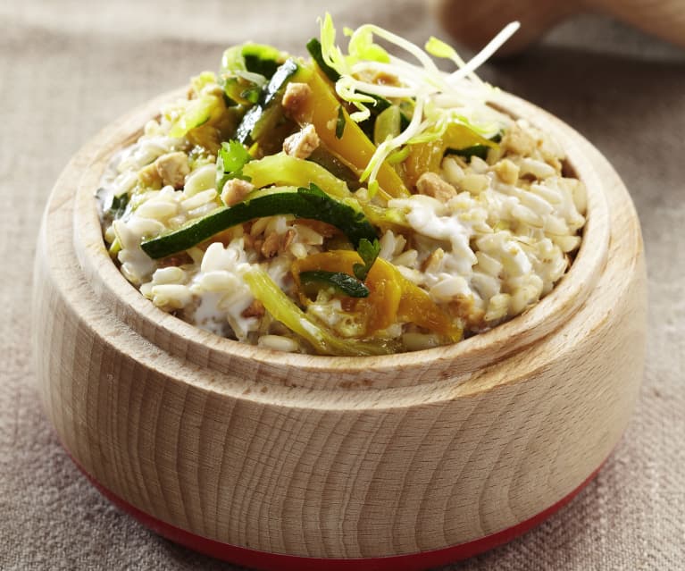 Riz au curry aux épinards et noix de cajou 