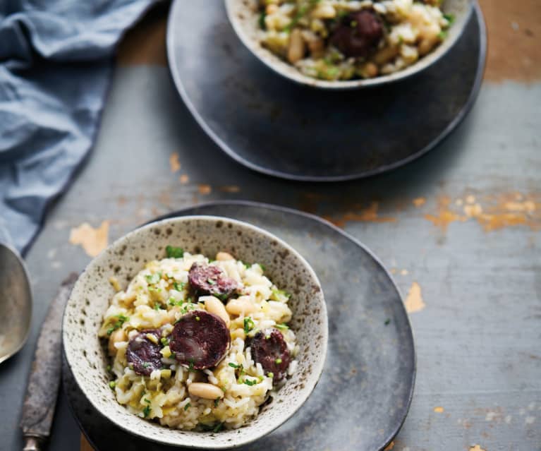 Arroz de feijão com morcela