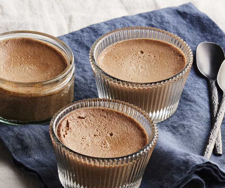 Petits pots de crème à l'ancienne, chocolat et lait de coco rapide