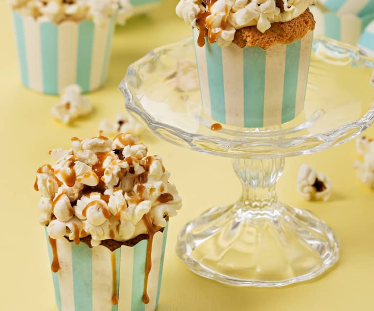 Cupcakes con palomitas y toffee salado