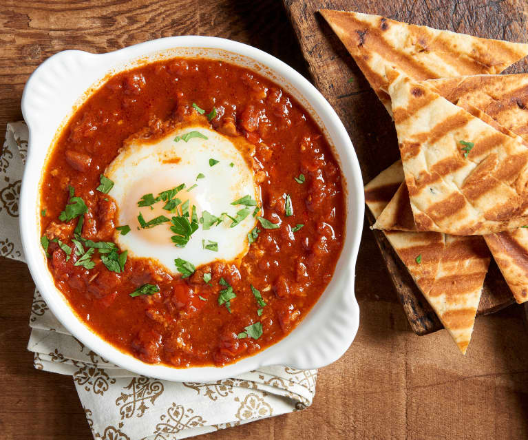 Steamed Eggs in Tomato Sauce (Shakshuka)