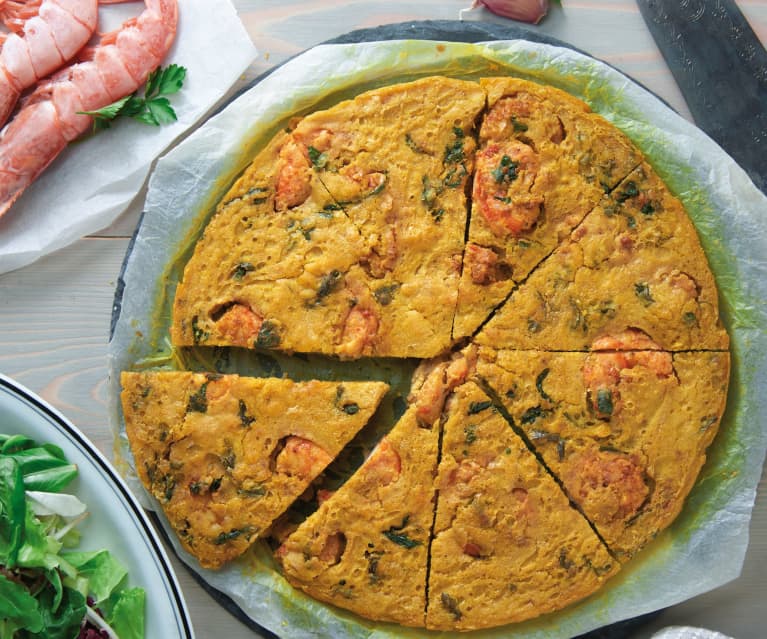 Frittata di gamberoni (senza uova)