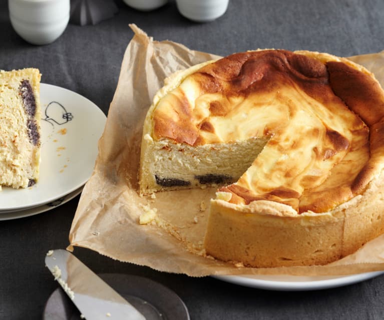 Käsekuchen mit Mohn