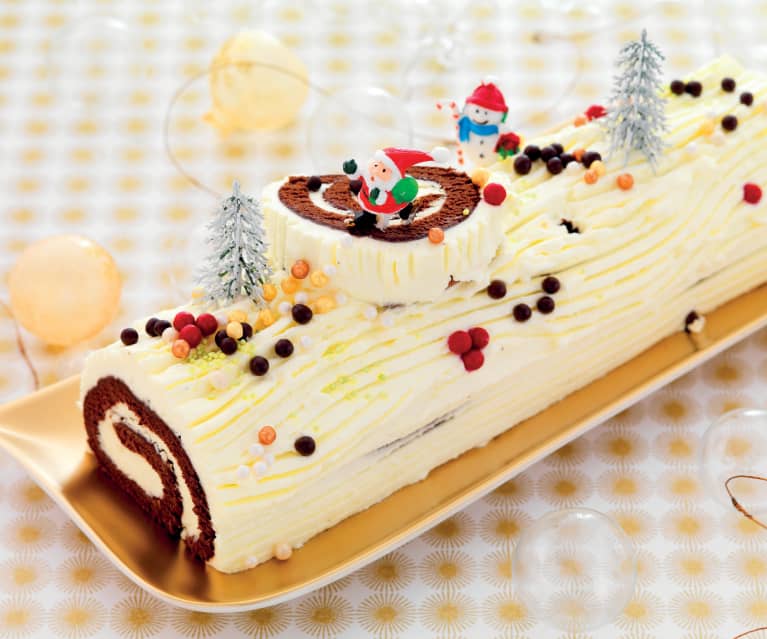 Bûche roulée vanille-chocolat Bûche roulée vanille-chocolat