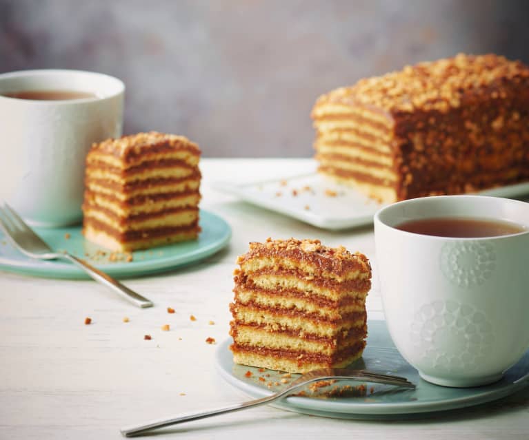 Gâteau "mille-feuilles" au praliné