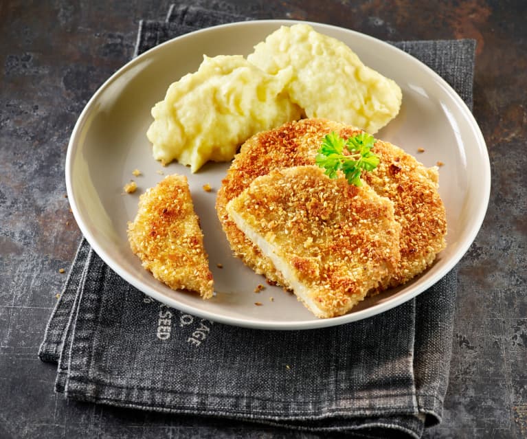 Sellerie-Schnitzel mit Sesam-Panade und Kartoffelpüree - Cookidoo® – la ...