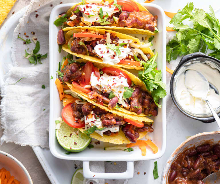 Tacos z krojonymi warzywami i fasolą (TM5)